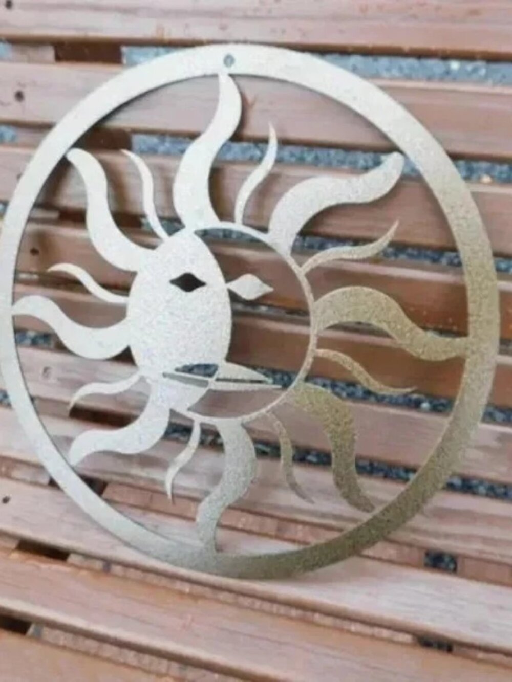 CELESTIAL Wall Plaque Metal Decor Stars Moon 14" Metal Yard Decor